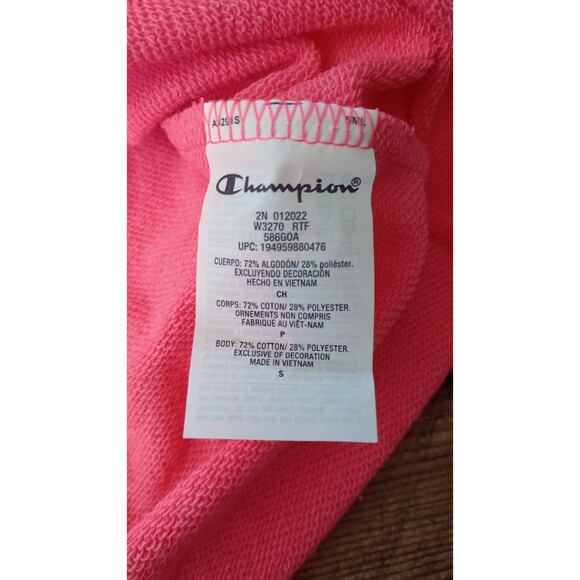 NWT Women's Champion Campus French Terry Hoodie, Pinky Peach, Small - Picture 8 of 9